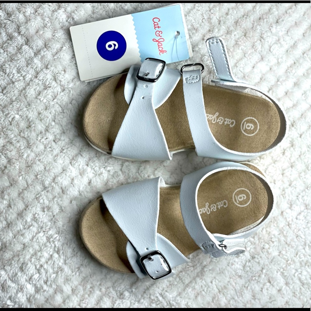 Toddler girl white sandals